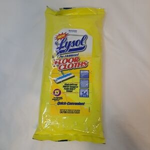 Lysol Pre-Moistened Floor Cloths Attach To Swiffer Or Pledge Grab It-NOS SEALED